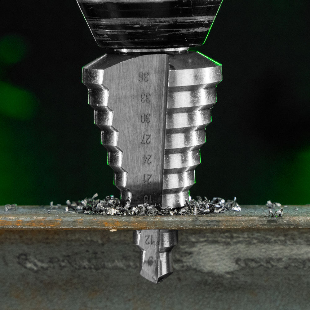 Сверло ступенчатое по металлу, 9-12-15-18-21-24-27-30-33-36 мм, 4241 Сибртех (723014)