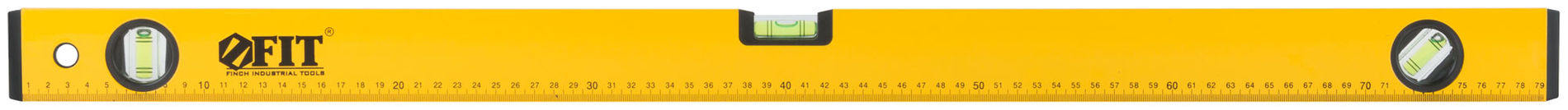 Уровень Старт, 3 глазка, желтый корпус, фрезер. рабочая грань, магниты, шкала 800 мм (18133)