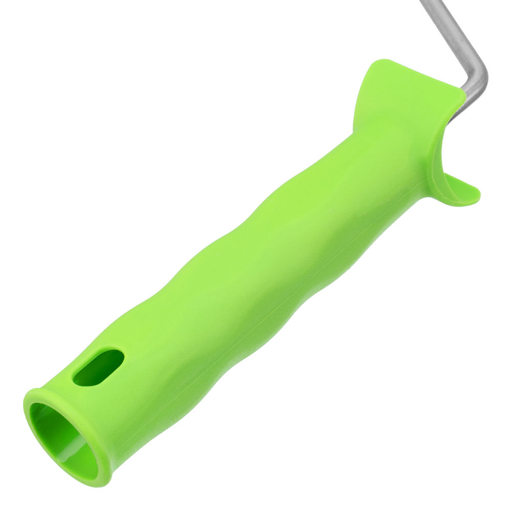 Валик с натуральным мехом, с ручкой, 250 мм, ворс 12 мм, D 48 мм, D ручки 6 мм, Сибртех (80124)