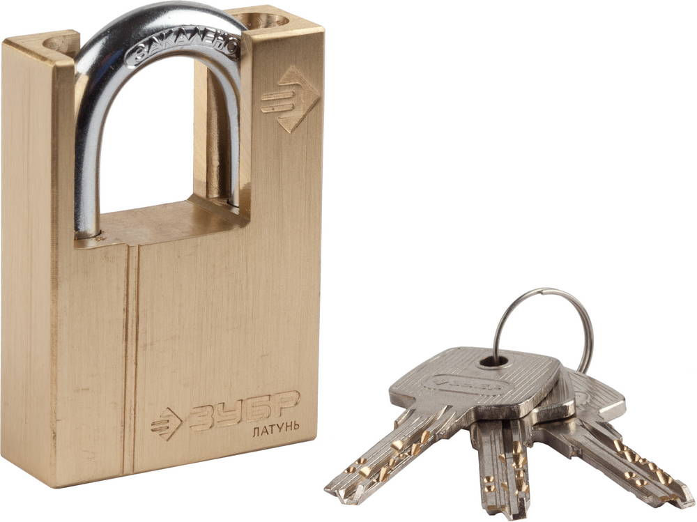 Замок навесной 50 мм, дополнительная защита дужки ЗУБР 37297-50
