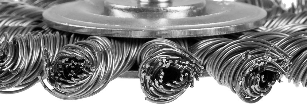 Щетка дисковая для дрели 75 мм, жгутированная стальная проволока 0.5 мм ЗУБР Профессионал 3522-075_z02