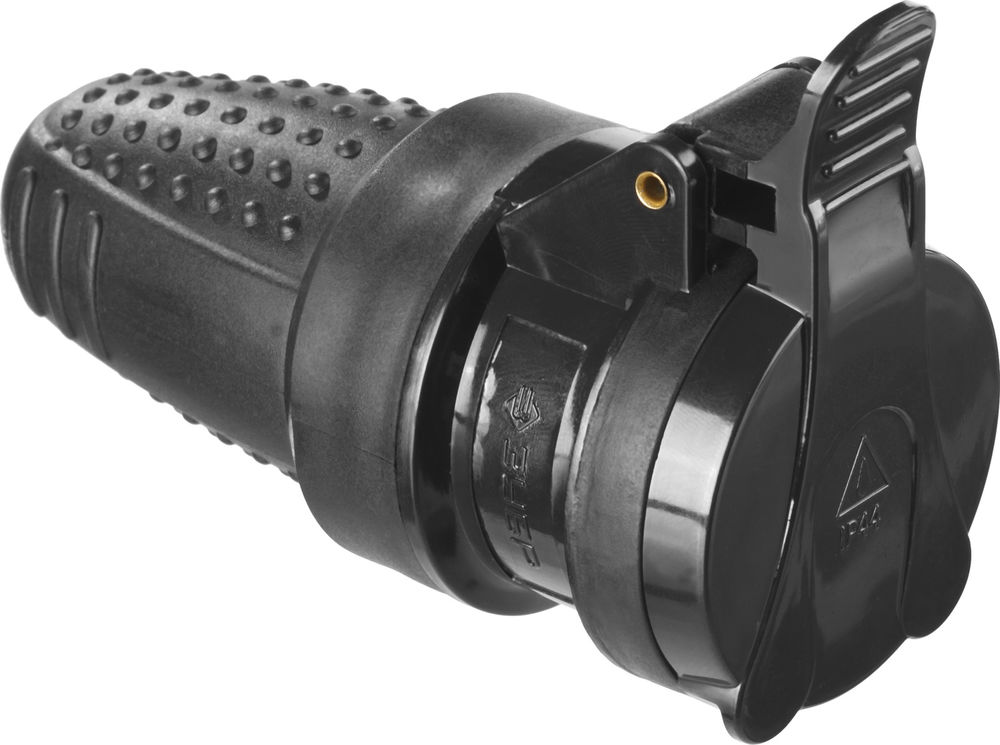 Розетка электрическая обрезиненная IP44, 16 A/220 В ЗУБР Профессионал 55187-B