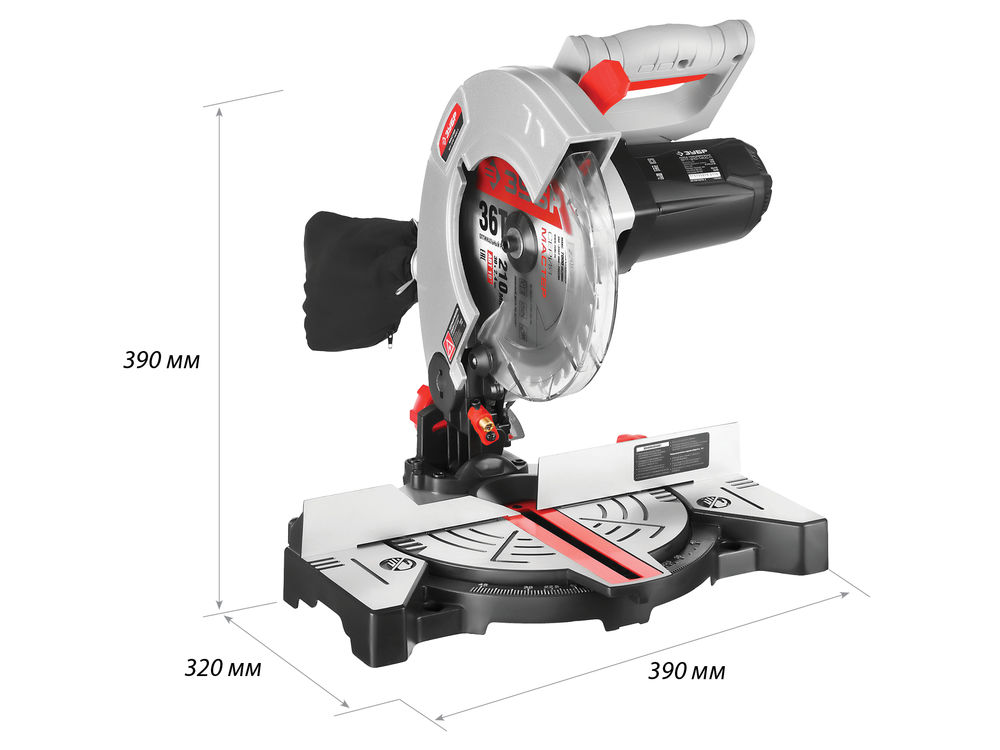 Пила торцовочная d 210 х 30 мм 1300 Вт ЗУБР ЗПТ-210-1400 Л ЗПТ-210-1400 Л