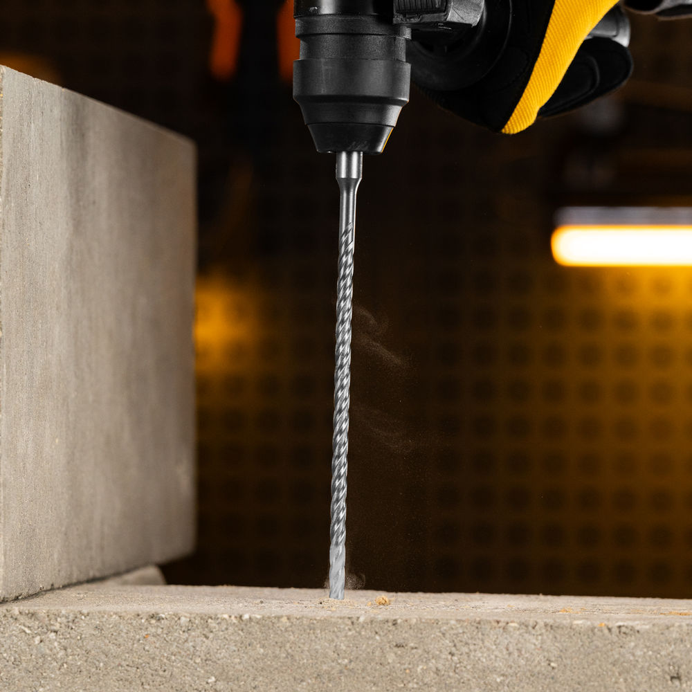 Бур по бетону, цельная крестовая пластина, 6x265 мм, SDS PLUS Denzel (705303)