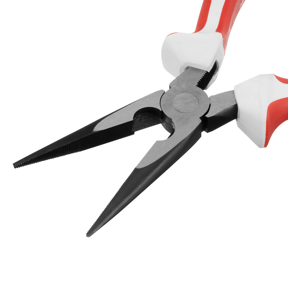 Длинногубцы прямые Premium, 200 мм, трехкомпонентные рукоятки Matrix (17187)