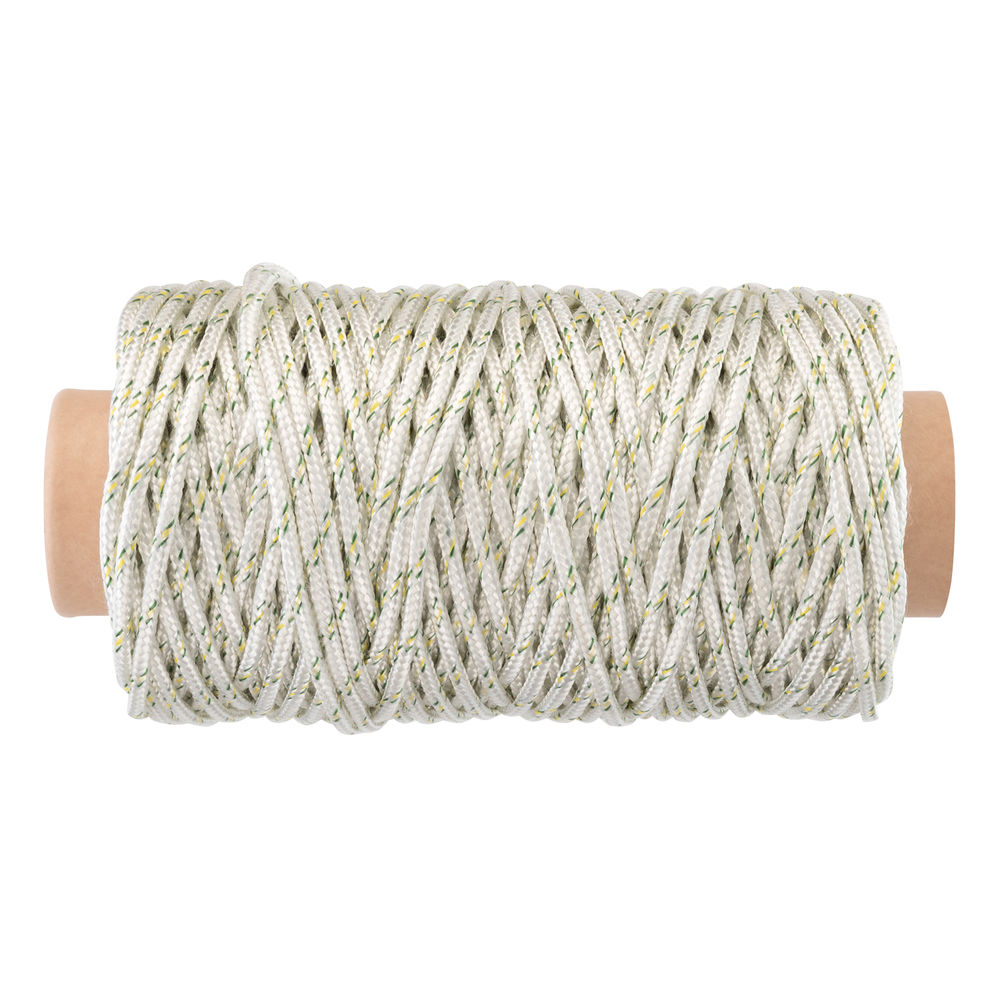 Фал плетеный капроновый с сердечником, 6 мм, L 100 м, 16-прядный, Сибртех (93969)