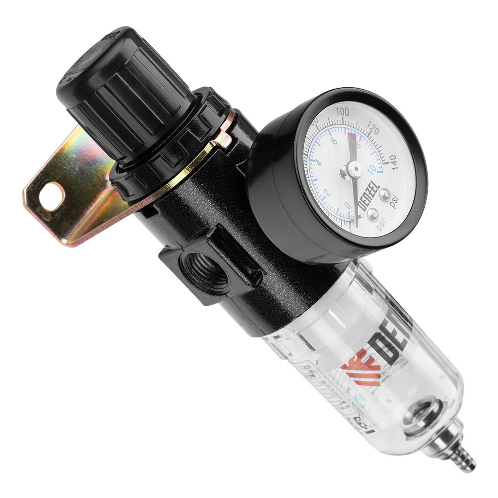 Фильтр-регулятор FR1500, 10 бар, 1500 л/мин, 1/4 Denzel (57459)