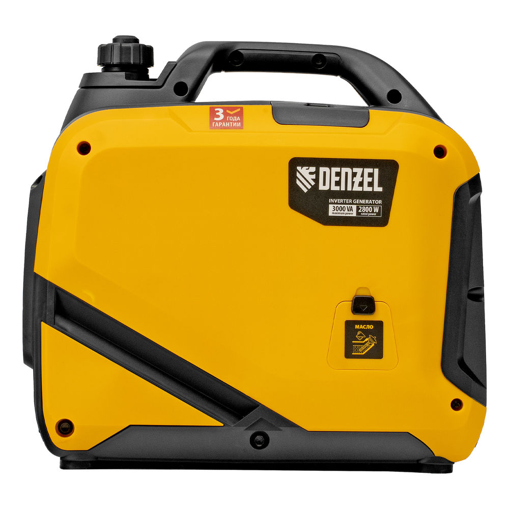 Генератор инверторный GS-3000iS, 3,0 кВт, 230 В, закрытый корпус, ручной старт DENZEL (94716)