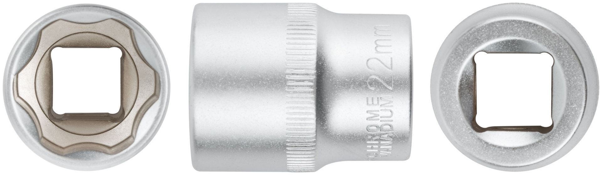 Головка 6-гранная CrV 1/2 22 мм