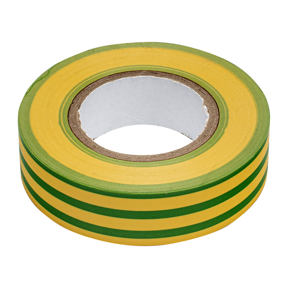 Изолента ПВХ, 19 мм х 20 м, желто-зеленая, 150 мкм Matrix (88783)