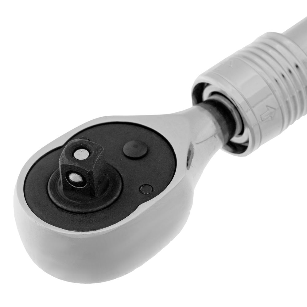 Ключ-трещотка телескопический 1/4, 150-200 мм, CrV, 72 зуба, с быстрым сбросом, хром Gross