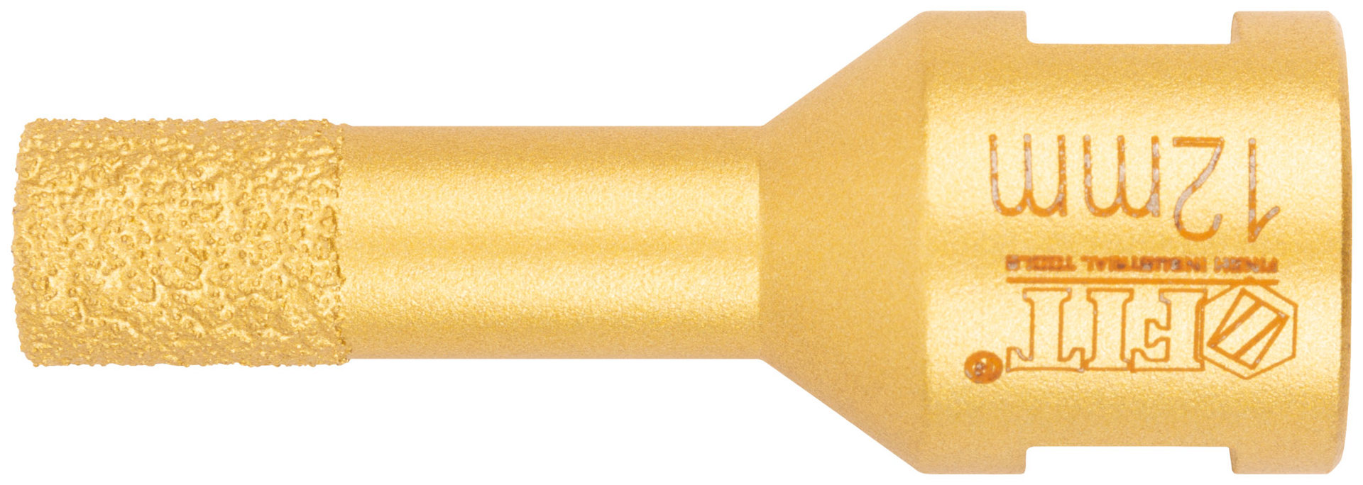 Коронка кольцевая для УШМ, М14, по керамограниту, камню и кафелю алмазная, вакуумное спекание 12х60 мм (16334)