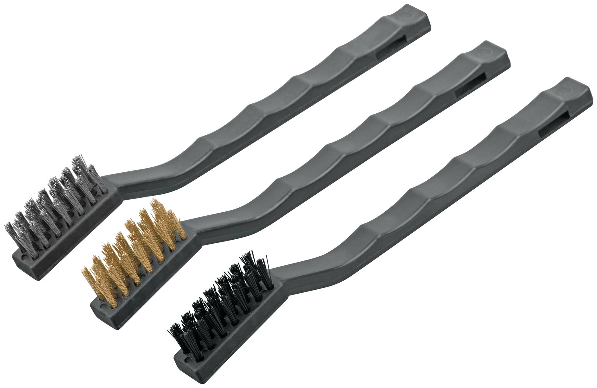 Корщетки мини, набор 3 шт., сталь/нейлон/латунь, 175 мм (38453)
