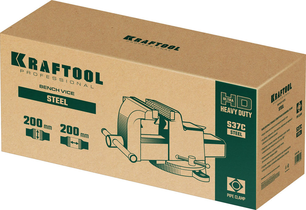 Тиски слесарные стальные 200 мм STEEL KRAFTOOL 32701-200