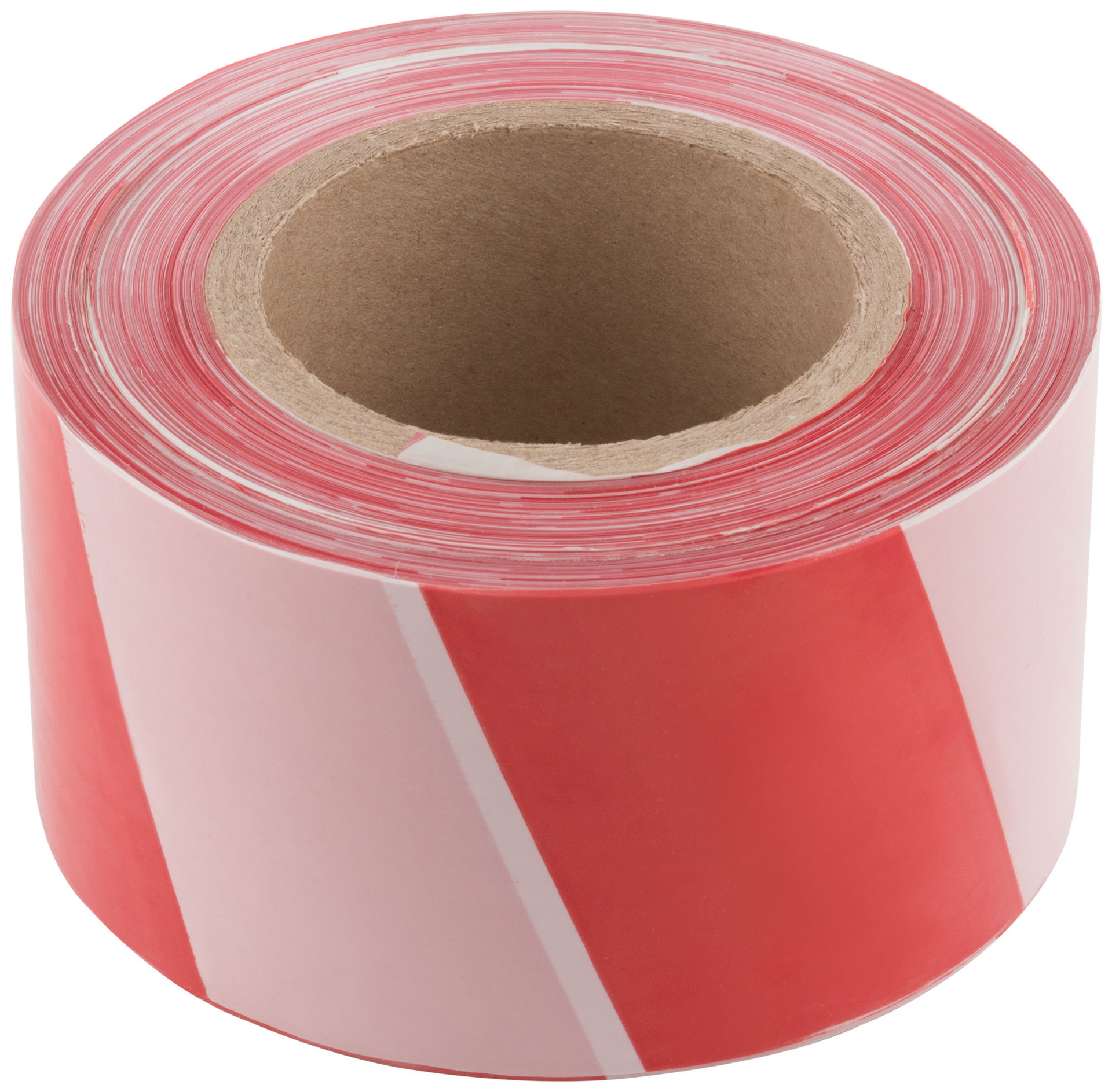 Лента сигнальная (красно-белая) 75 мм х 250 м (11850)