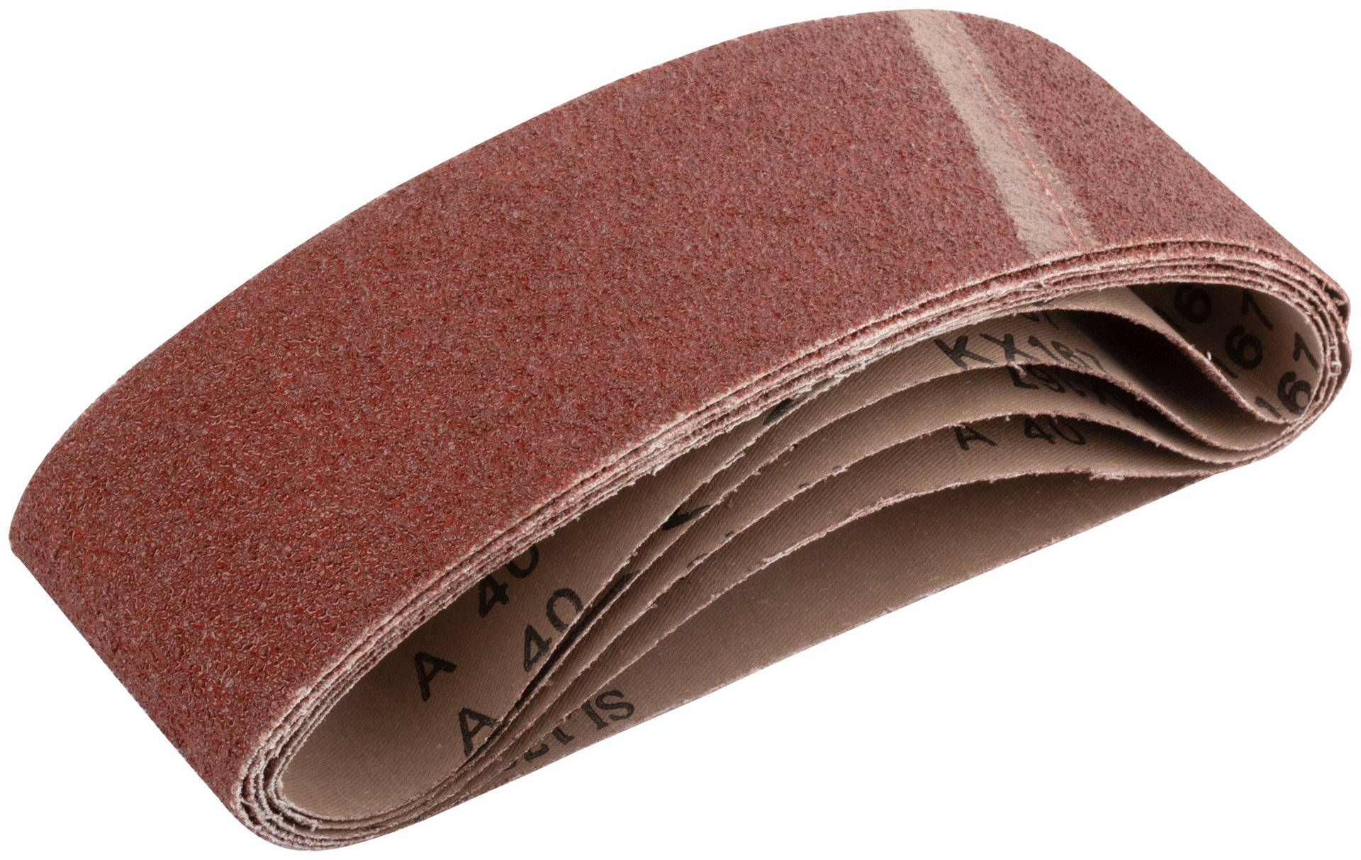 Ленты шлифовальные бесконечные, водостойкие, на тканевой основе, 5 шт., 75х533 мм Р 40 (39692)