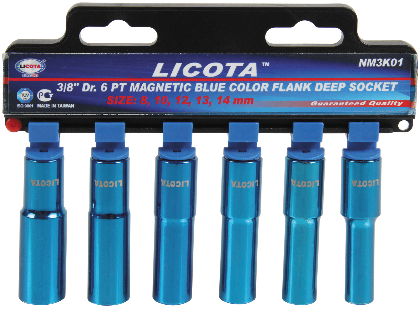 Набор головок торцевых глубоких магнитных 8-14 мм, 6пр. 3/8 Licota NM3K01