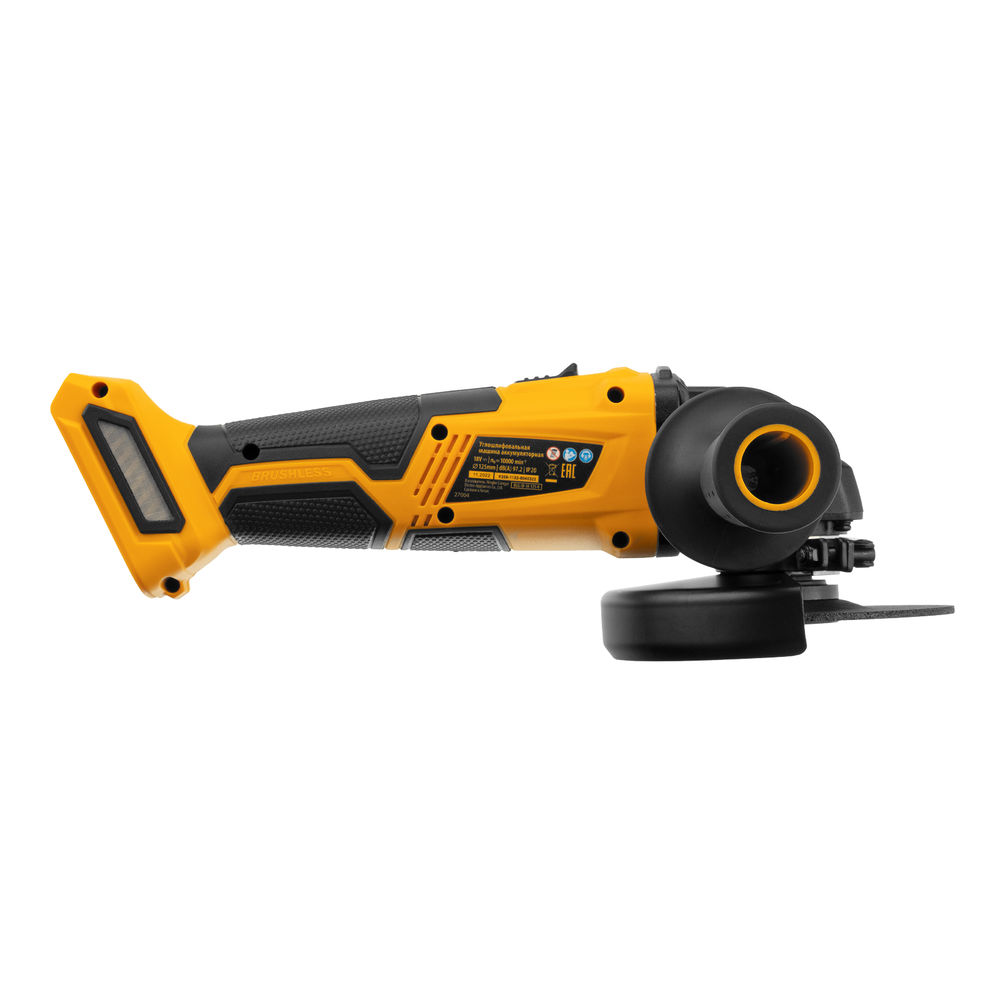 Машина углошлифовальная аккумуляторная бесщет. BLG-IB-18-125-0, Li-ion, 18 В Denzel (27004)