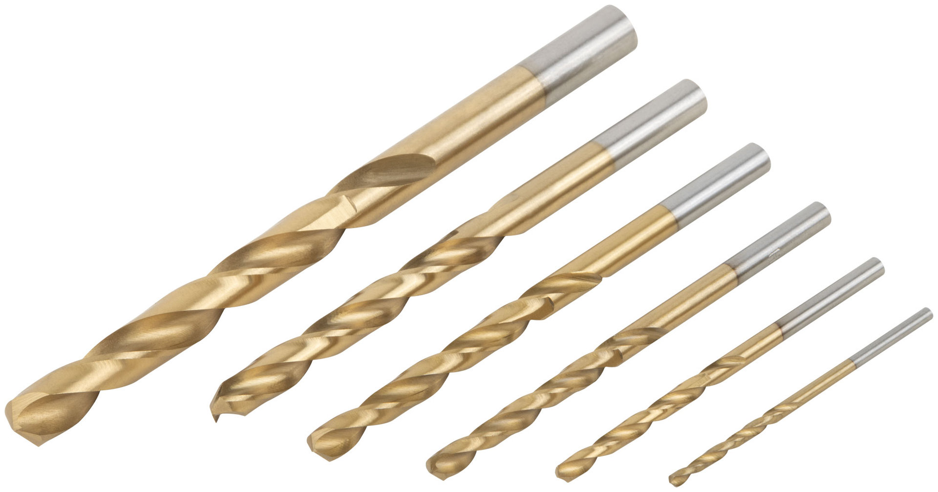 Набор сверл HSS по металлу, титановое покрытие, 6 шт. (2-3-4-5-6-8 мм) (34213)