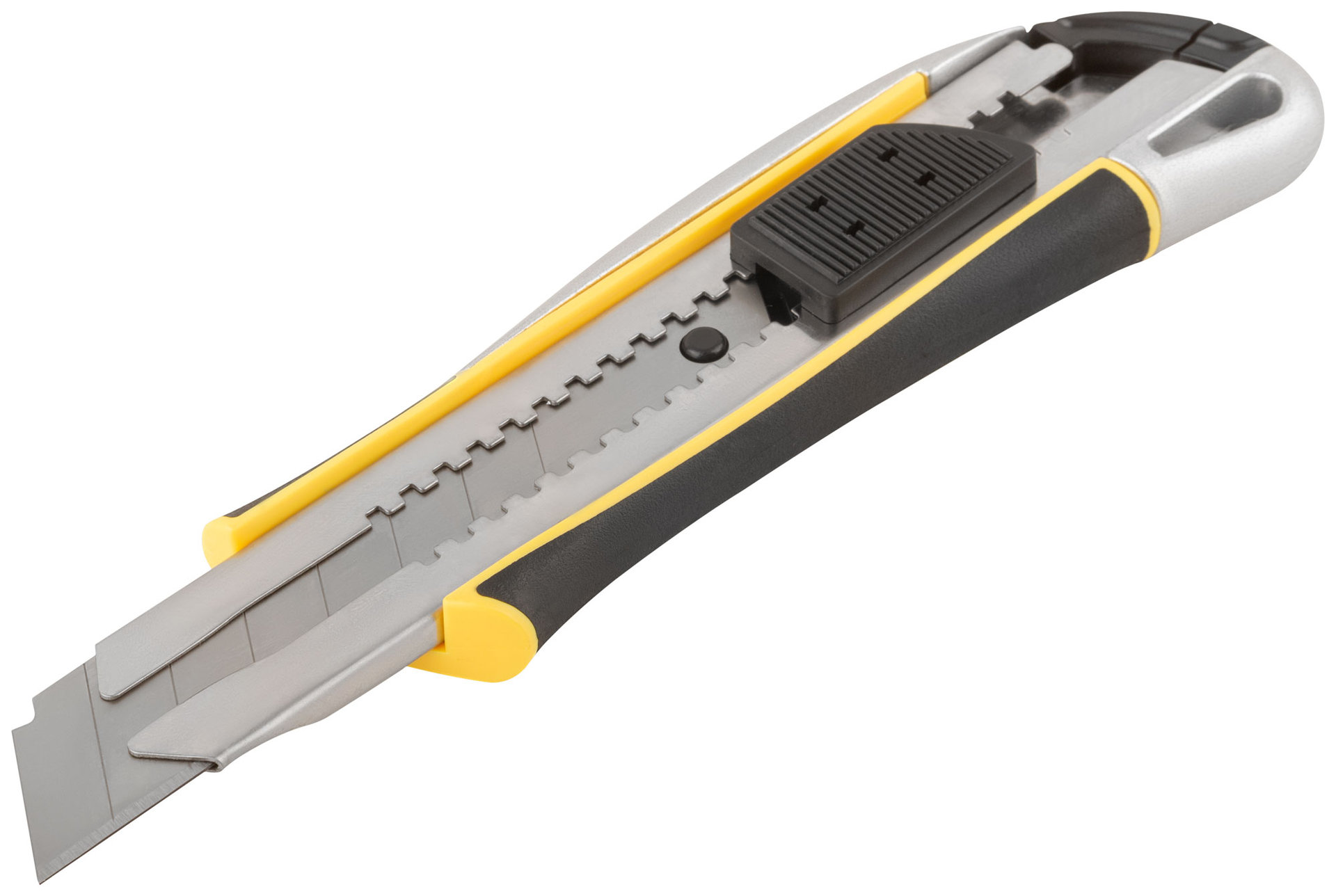 Нож технический 25 мм усиленный прорезиненный, дополнит. прижим (10329)