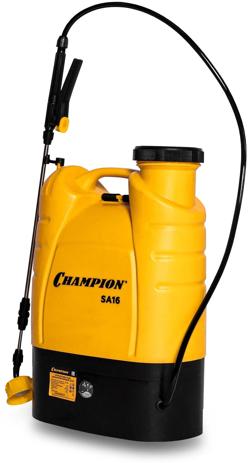 Опрыскиватель аккумуляторный CHAMPION SA16 (0,5-2,5м бак 16л 12В 8Ач 3,6 л/мин 5,3кг) (SA16)