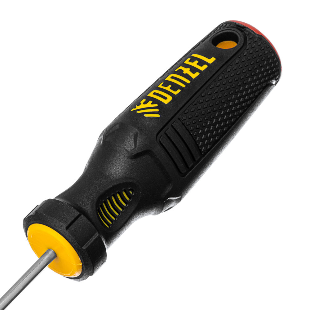 Отвертка, PH0х75 мм, S2, 3к рукоятка Denzel (121717)