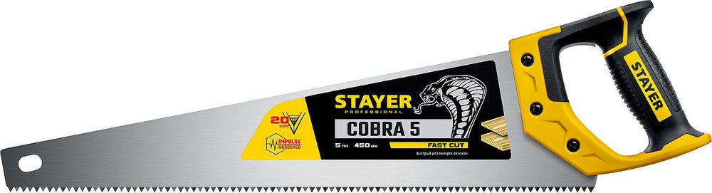 Ножовка по дереву Cobra 5, 450 мм STAYER Professional 1506-45_z02
