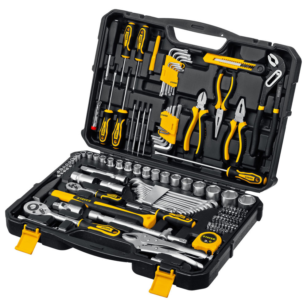 Набор инструмента универсальный 150 предм., (1/2+ 1/4) UNIVERSAL 150 Professional STAYER 27710-H150