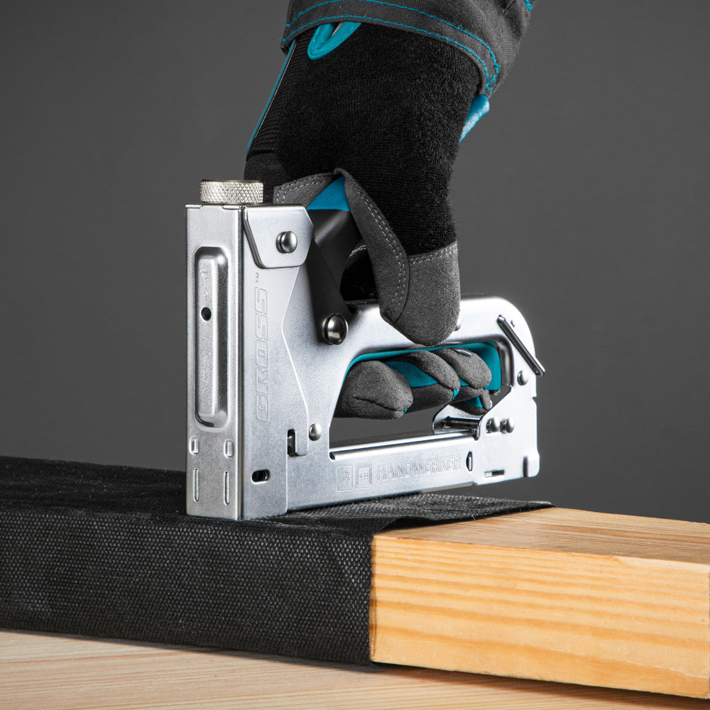 Степлер мебельный регулируемый (Handwerker) стальной корпус, тип скобы 53, 4-14 мм Gross (41000)