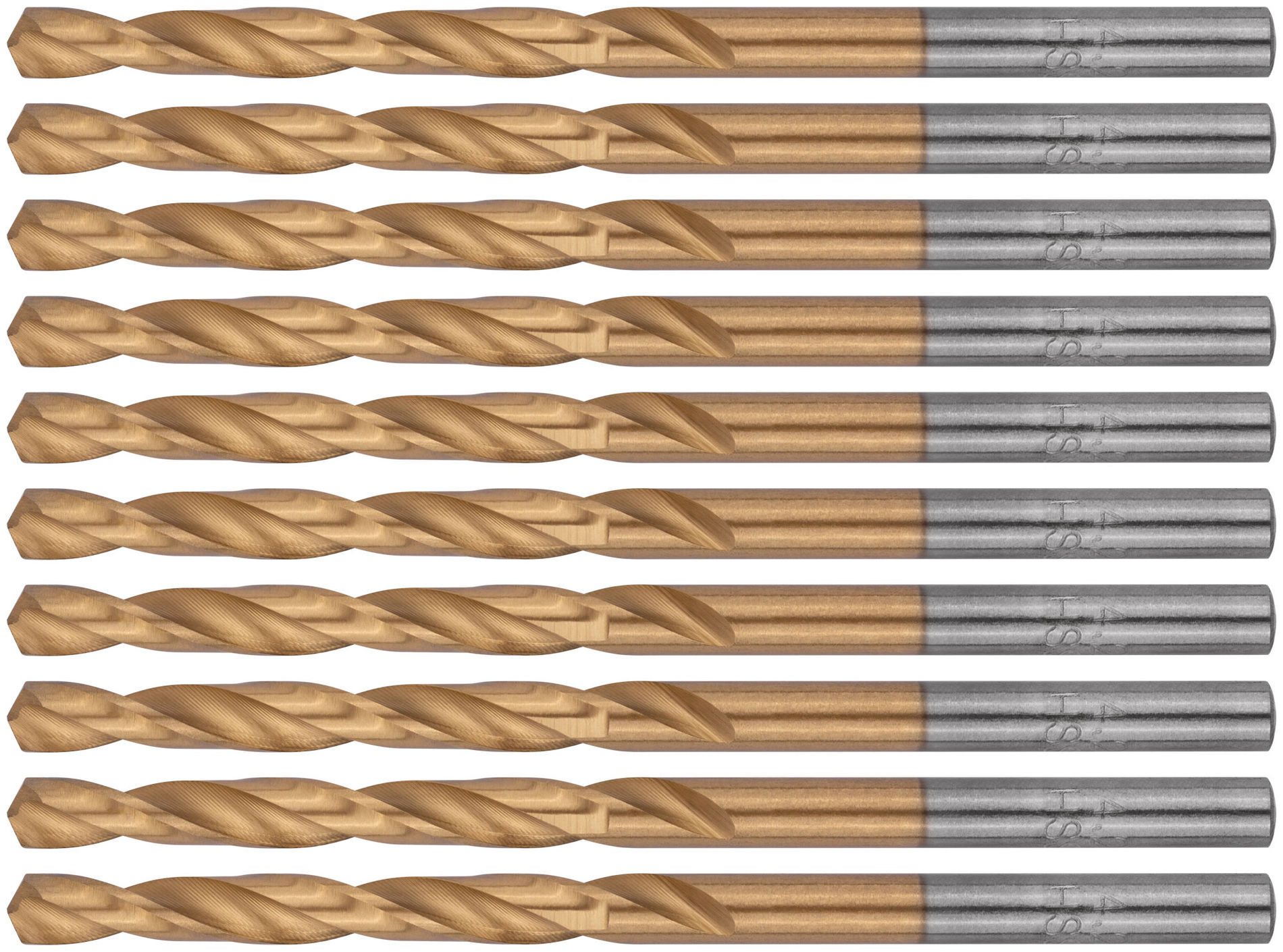 Сверла HSS по металлу, титановое покрытие 4,2х75 мм (10 шт.) (34142)