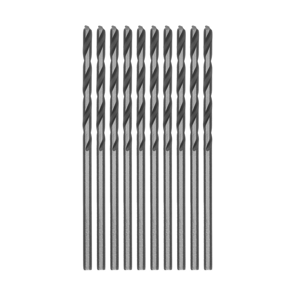 Сверло по металлу, 2 мм, быстрорежущая сталь, 10 шт, цилиндрический хвостовик Сибртех