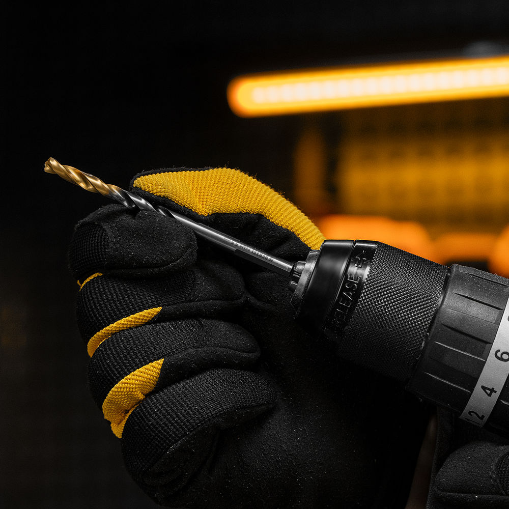 Сверло спиральное по металлу 5,5 x 93мм, Р6М5, Golden Tip, многогранная заточка Denzel (718277)