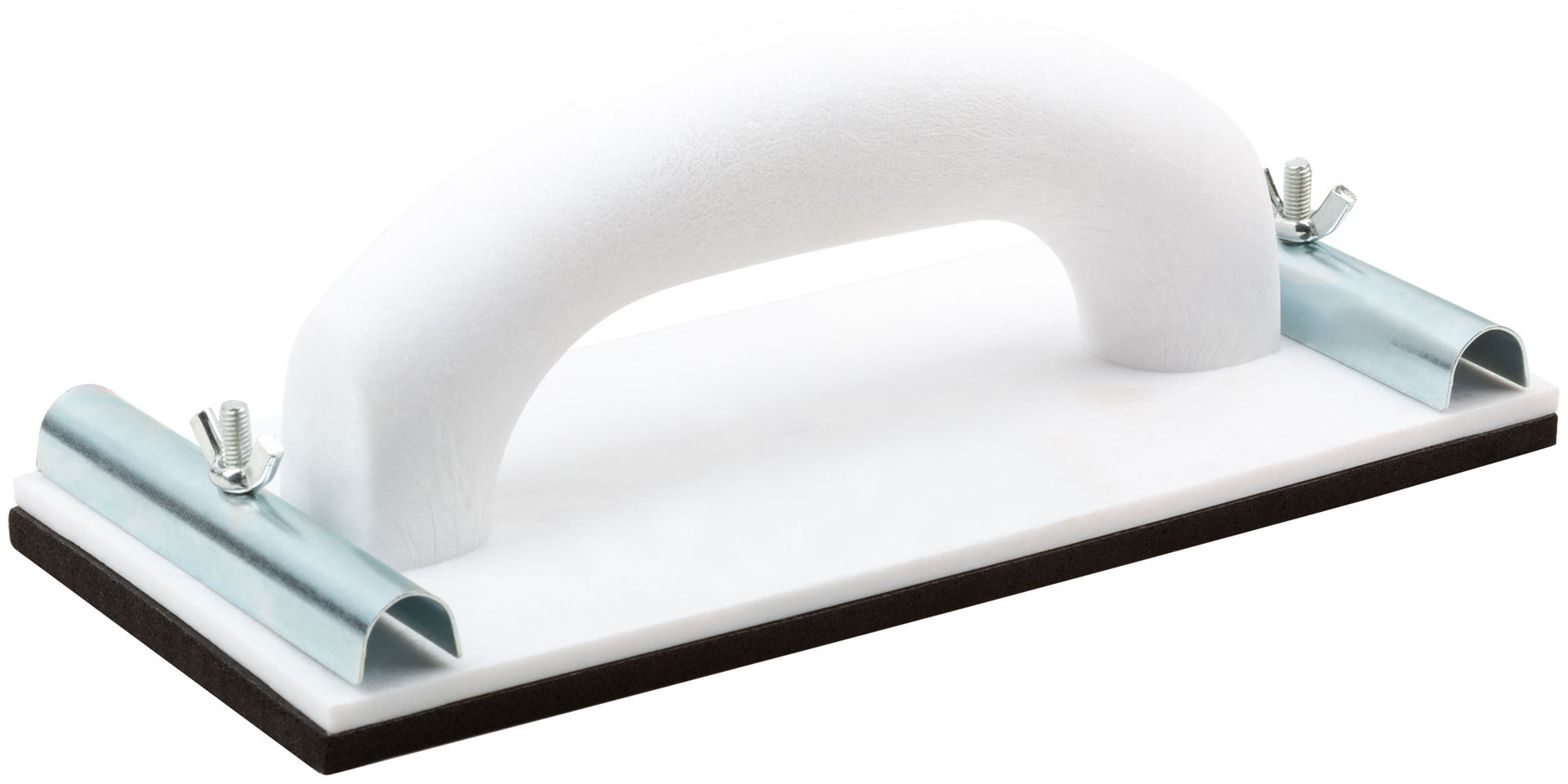 Терка для нажд.бумаги пластиковая с мет.прижимом 230х105 мм (39743)