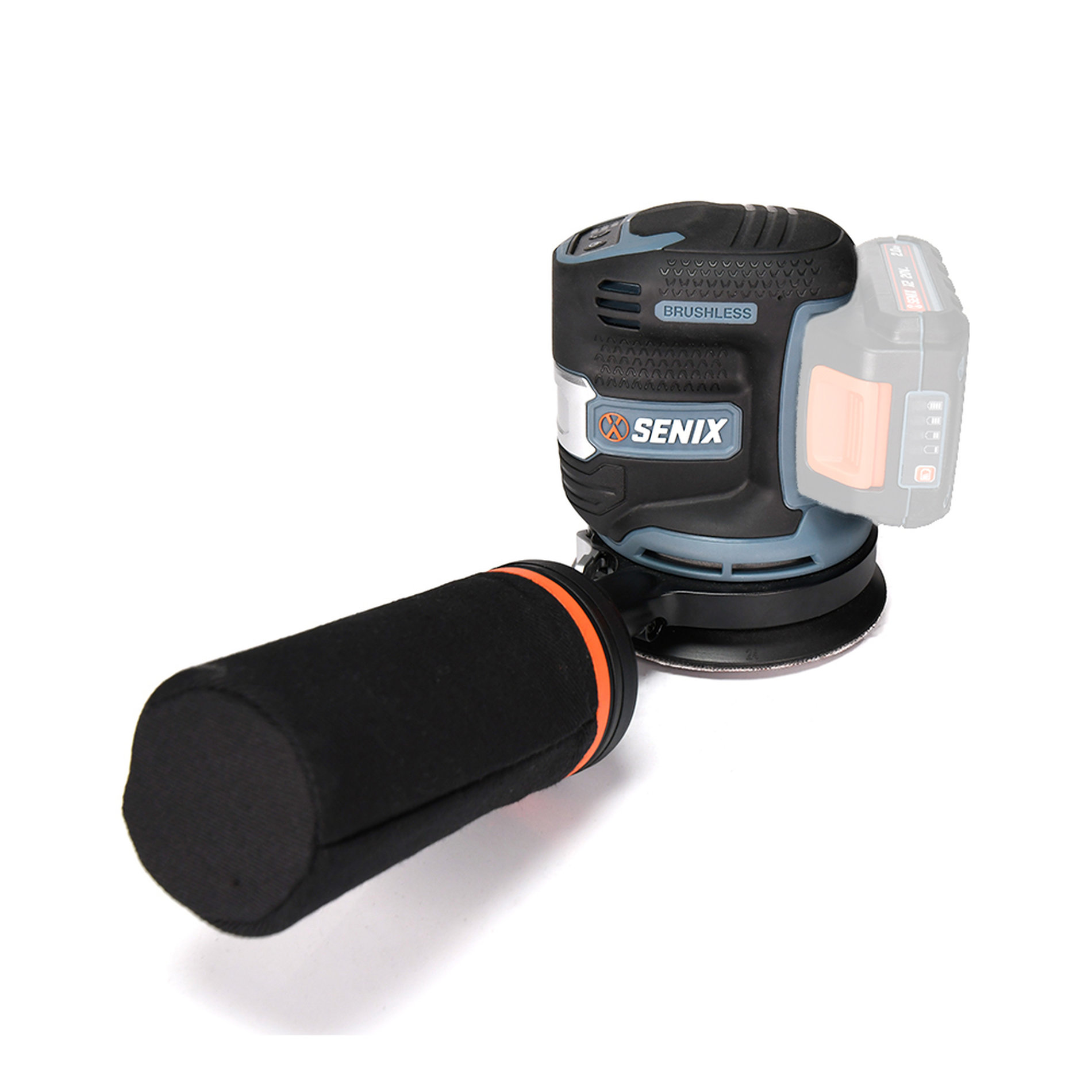 Орбитальная (эксцентриковая) шлифмашина, бесщ.дв., 125 мм, без АКБ и ЗУ X2 20В