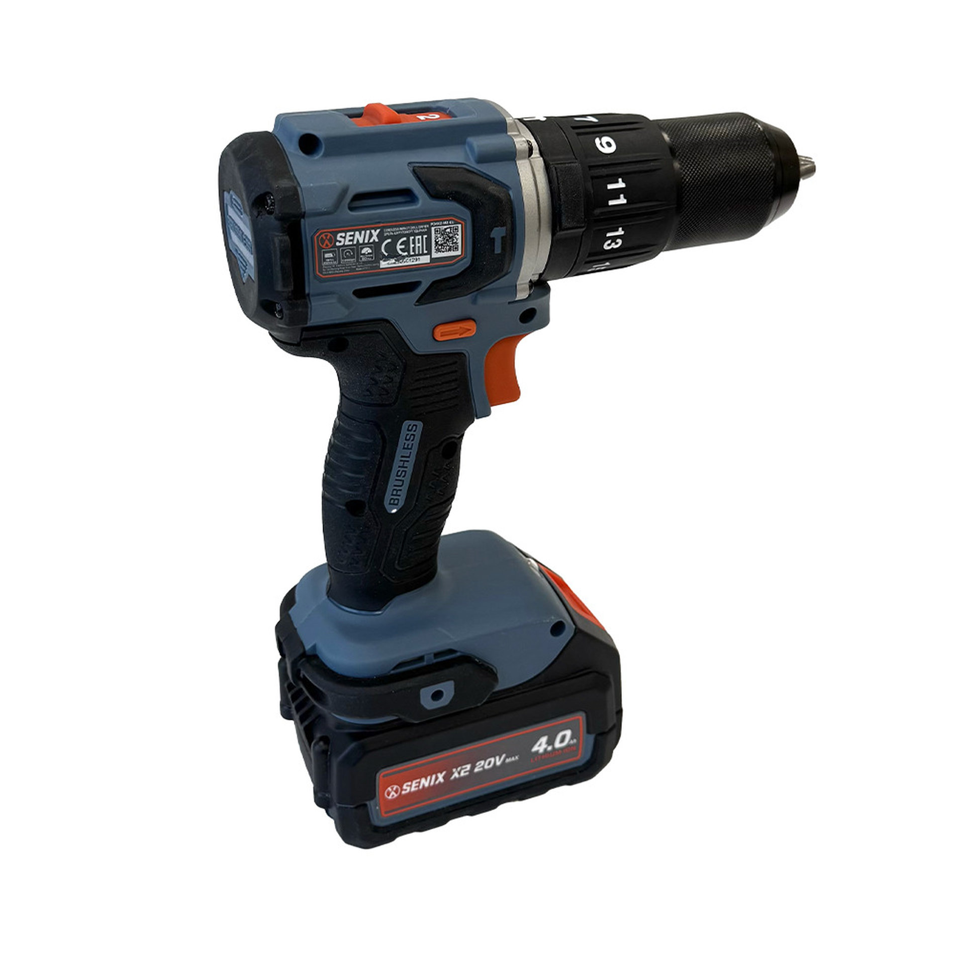 Ударная дрель-шуруповерт, 60 Нм, 1х4Ач, ЗУ, кейс X2 20В