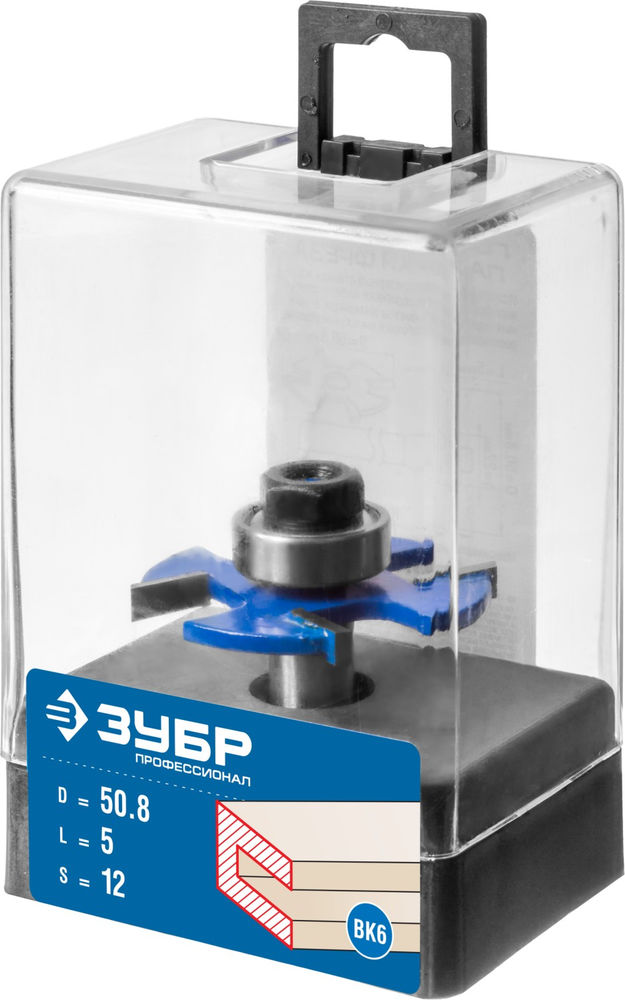 Фреза горизонтально-пазовая 50.8 x 5 мм, хвостовик 12 мм ЗУБР Профессионал 28757-50.8-5-12