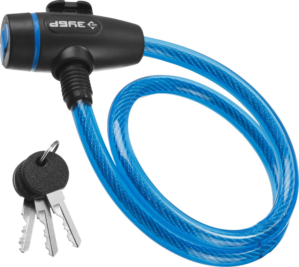 Замок тросовый 650 мм, d 10 мм, 3 ключа ЗУБР Профессионал 37261-65_z01