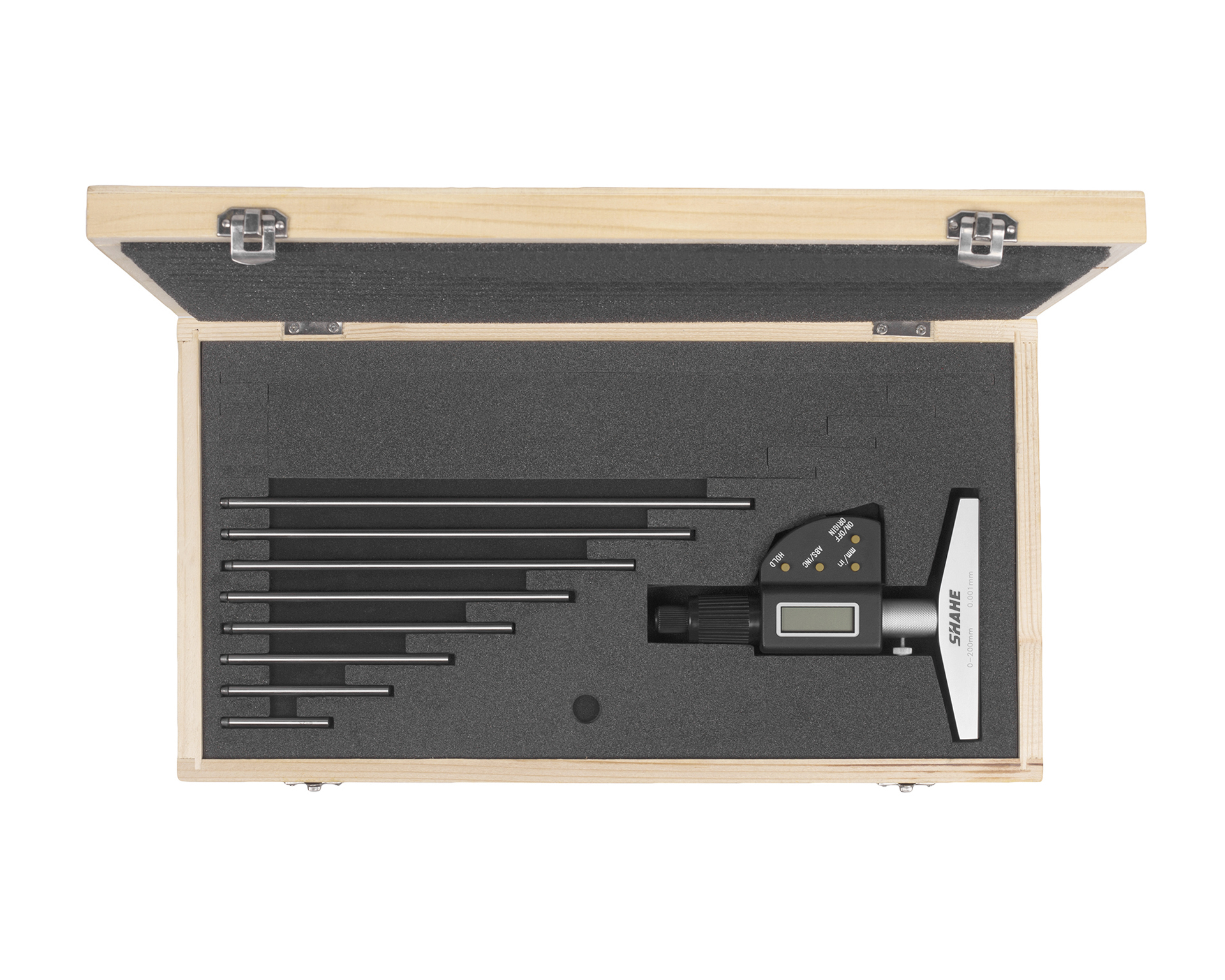 Глубиномер микрометрический ГМЦ-200 0,001 эл. SHAHE