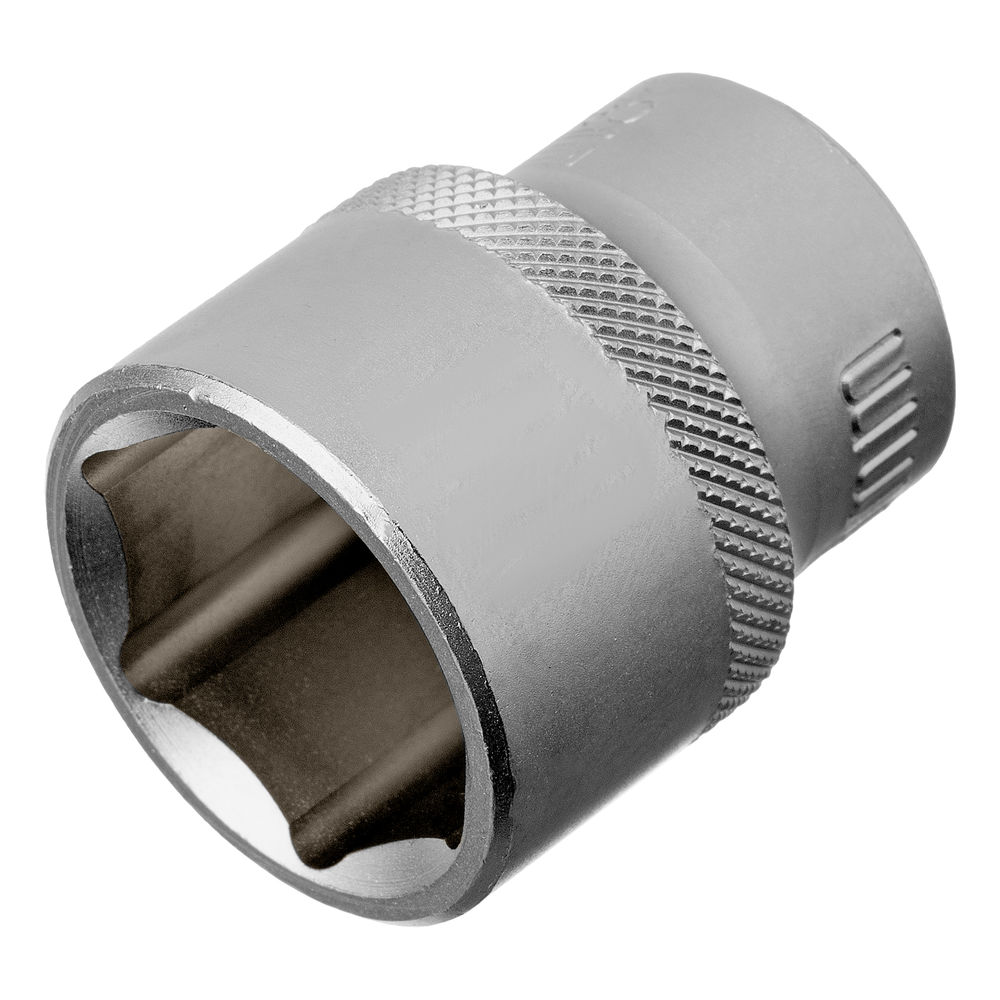 Головка торцевая, 23 мм, шестигранная, CrV, под квадрат 1/2 Stels