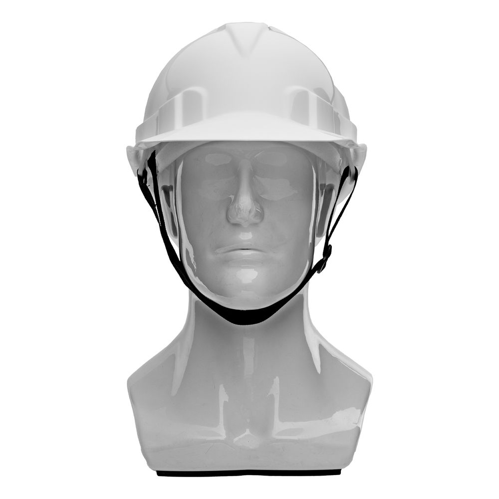 Каска защитная из ударопрочной пластмассы, белая Сибртех (89114)