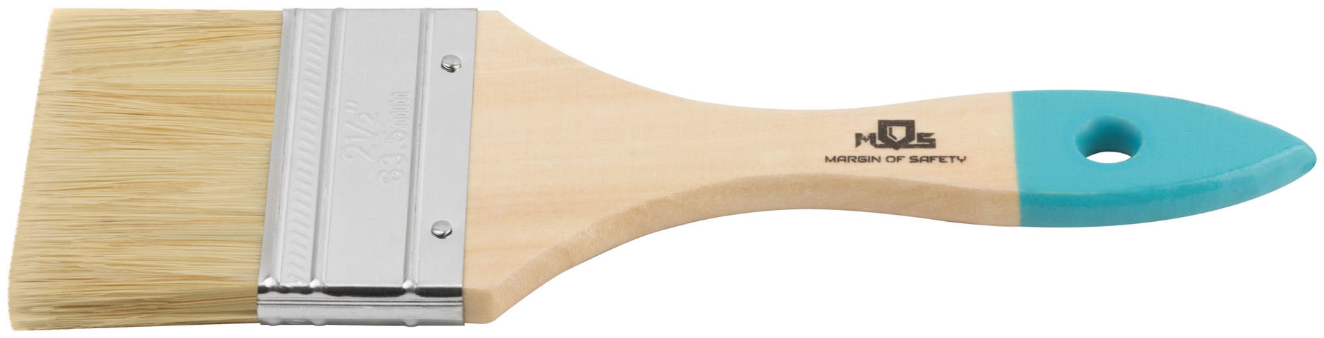 Кисть флейцевая, натур. cветлая щетина, деревянная ручка 2,5 (63 мм) (00706М)