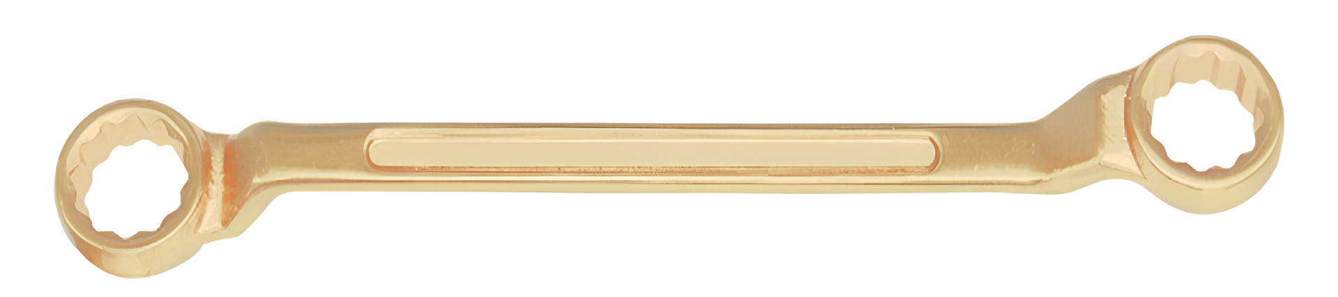 Ключ гаечный накидной двусторонний коленчатый 9х11 искробезопасный сплав AlCu 151-0911, HORTZ