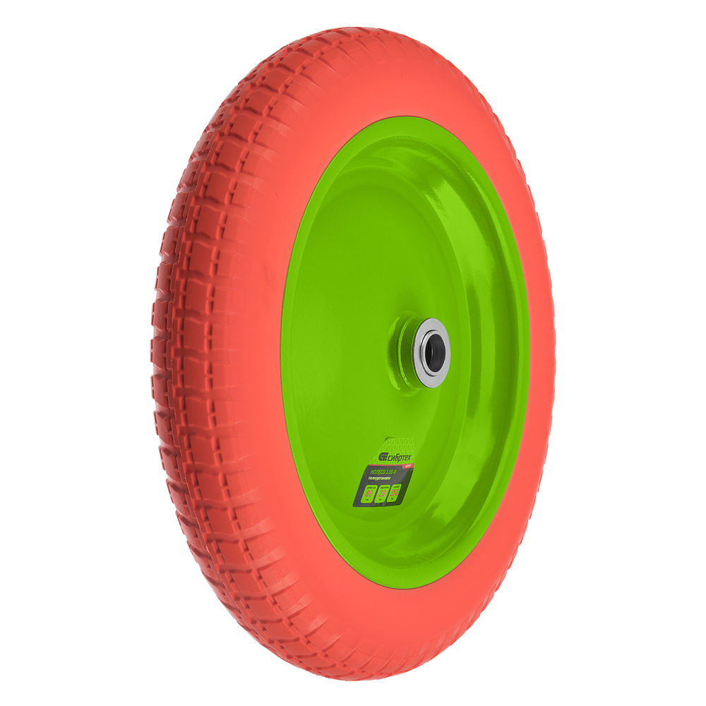 Колесо полиуретановое 3.00-8, длина оси 80 мм, подшипник 20 мм Сибртех (689795)