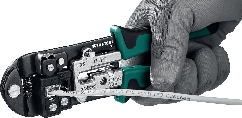 Кримпер универсальный (RJ45, RJ11,RJ12) RJ KRAFTOOL 22699