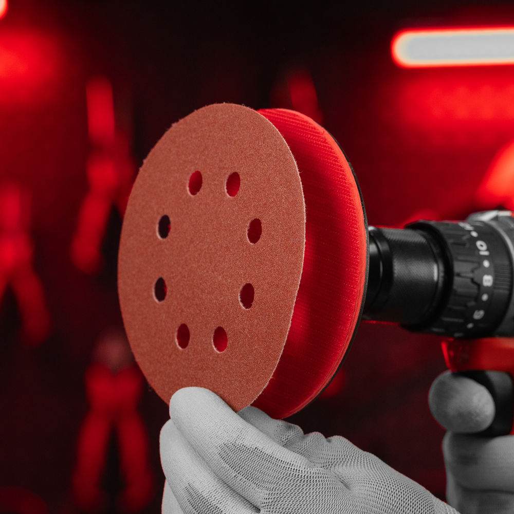 Круг абразивный на ворсовой подложке под липучку, P 180, 125 мм, 10 шт Matrix (73865)