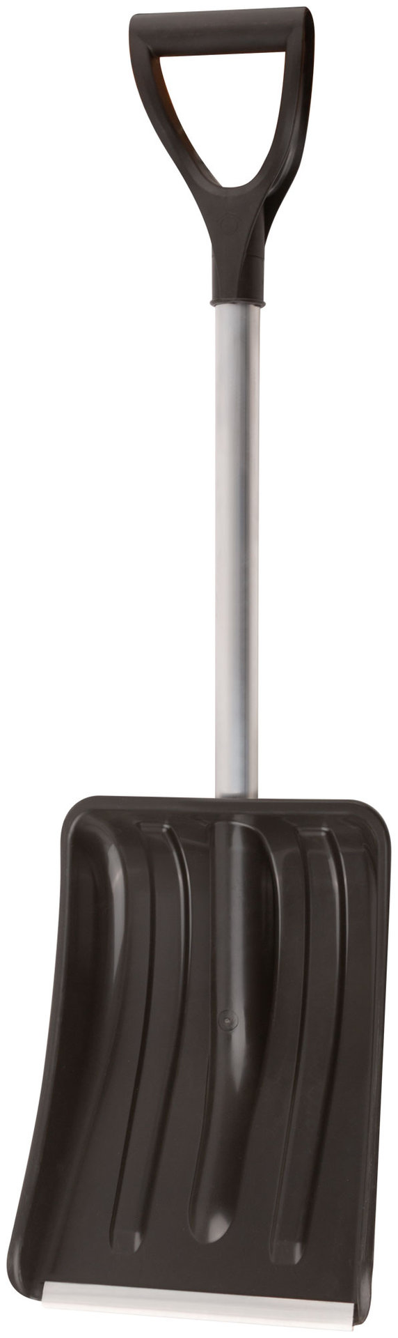 Лопата для уборки снега Актив-Авто пластиковая, укороченный съемный алюм. черенок 365х260х900 мм (68106)