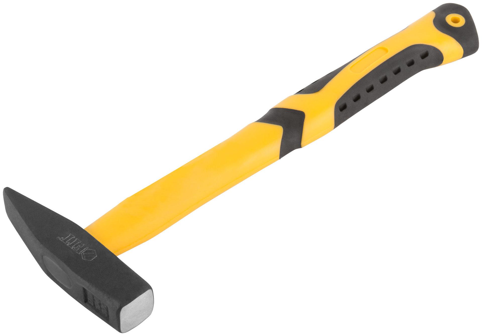 Молоток кованый, фиберглассовая усиленная ручка, антивибрационные накладки, Профи 300 гр. (44343)