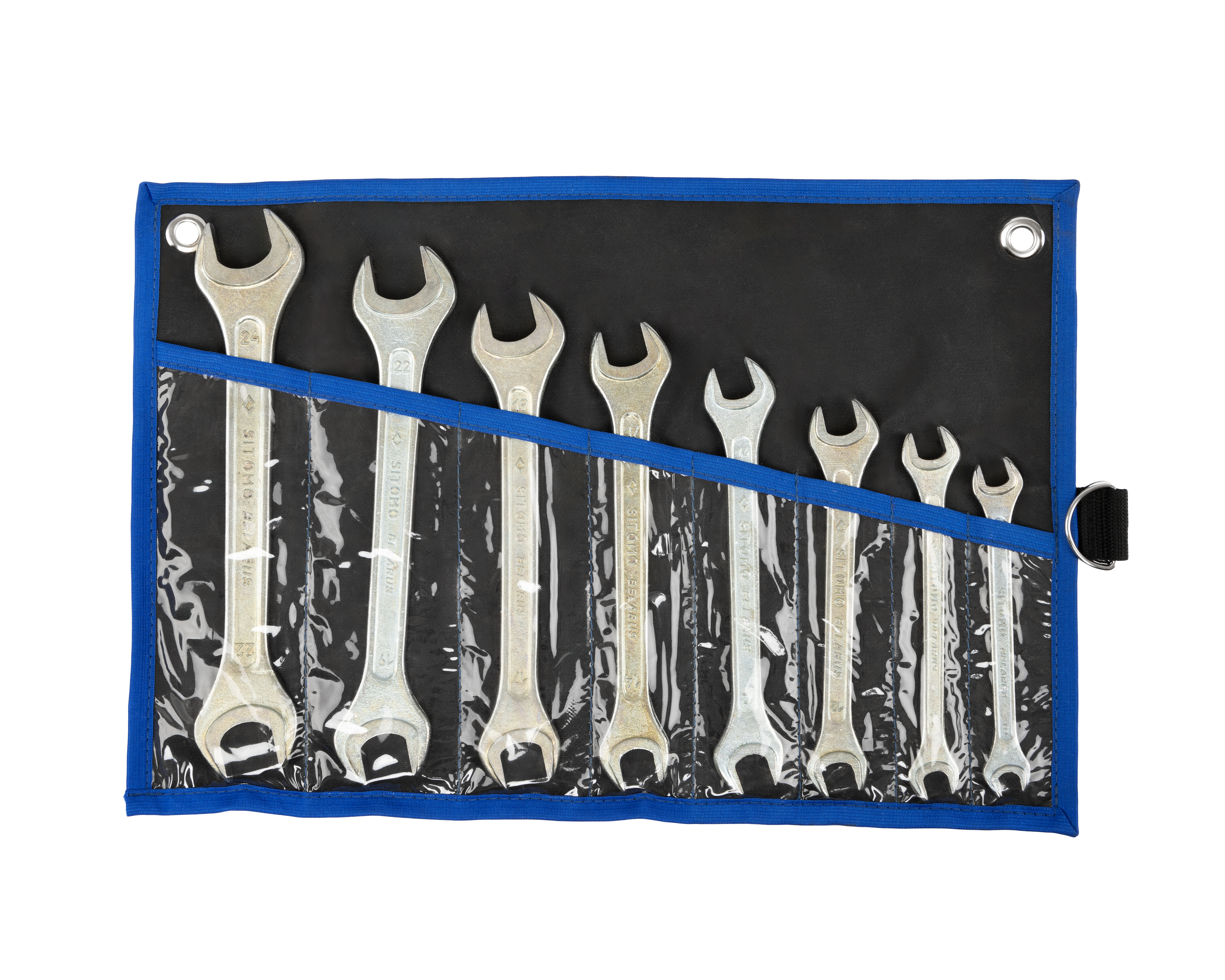 Набор ключей гаечных рожковых двусторонних 8 шт. (8-24) ПВХ сум. SITOMO BELARUS