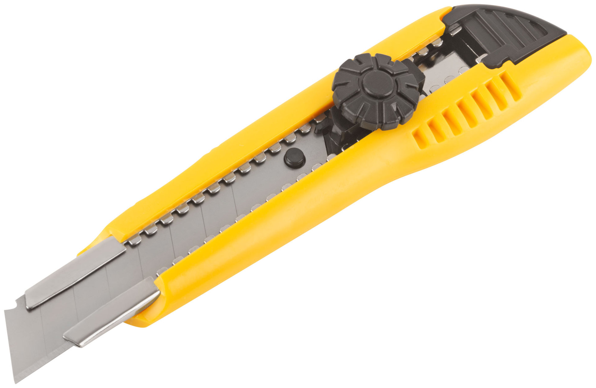 Нож технический 18 мм усиленный пластиковый, вращ.прижим (10242)