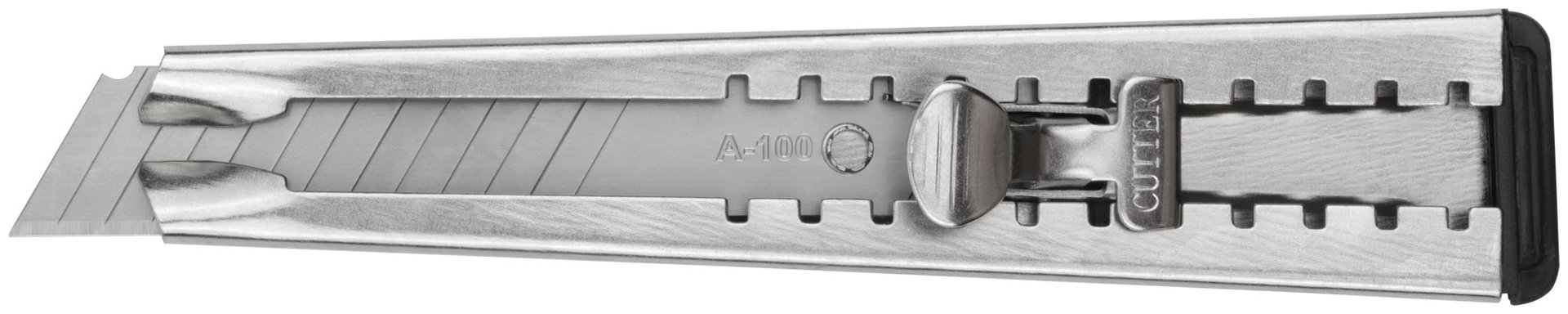 Нож технический Техно 18 мм, метал.корпус, метал.фиксатор (10171)